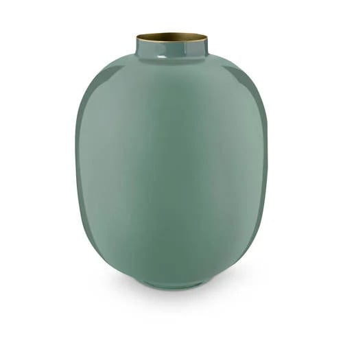 Pip Studio metalen vaas groen Hoogte: 32 cm