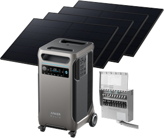 Anker SOLIX F3800 + 10-Circuit Manual Transfer Switch + 4× 440W Rigid Solar Panels