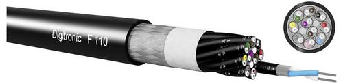 Kabeltronik 910801500 Multicorekabel Digitronic F110 8 x 0.15mm² Schwarz 100m