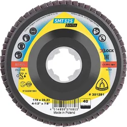 Lamellenschleifteller KLINGSPOR K60, 115x22,23mm gerade X-Lock