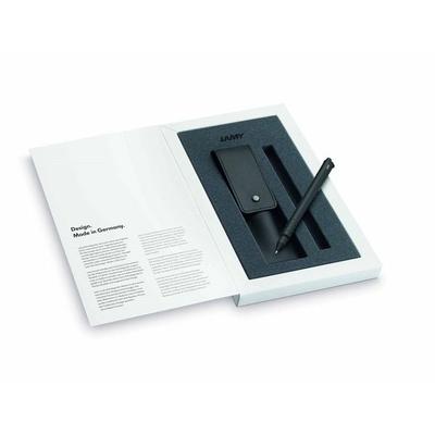 LAMY Tintenroller swift matt black B Set Lederetui