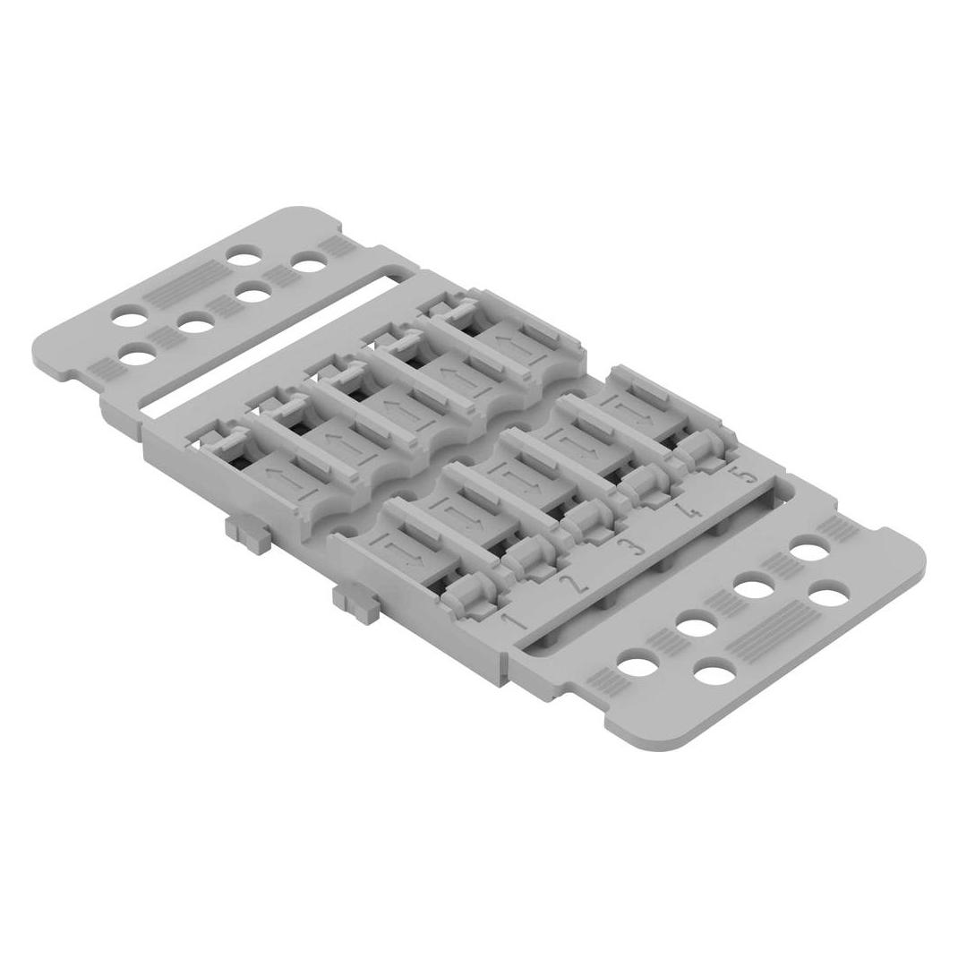 Wago 221-2505 Befestigungsadapter mit Zugentlastung, 5-fach (221-2505)