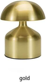 Uplifted Finds Metal Dumbbell LED Table Lamp Rechargeable Touch Dimmable Bar Night Light For Restaurant Bedroom Decor gold