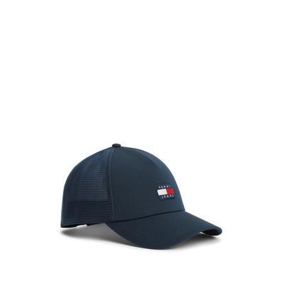 Trucker Cap TOMMY JEANS "TJM HERITAGE TRUCKER", Herren, blau (schwarz night navy), Web, Baumwolle, Caps, Regular fit mit festem Schirm