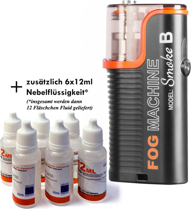 Lensgo SmokeB Fog Mashine Machine à fumée SET +6x12ml liquide à fumée
