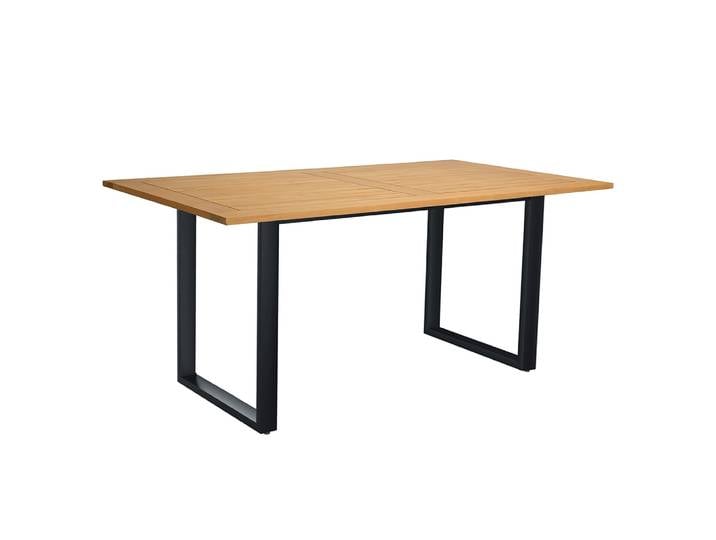 Stern Kufentisch 180x100 cm Aluminium schwarz matt Tischplatte