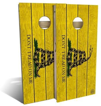 Skip's Garage Don't Tread on Me Outdoor Cornhole Board Set