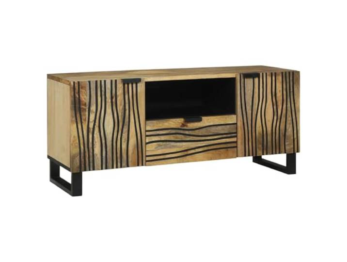 Favemtsl TV Lowboard Hängend Braun, 105x33x46 cm Fernsehtisch Wandboard Schwebendes Wanddesign fürs Schlafzimmer schafft freie Bodenfläche und bietet strukturierten Platz für Medienzubehör.