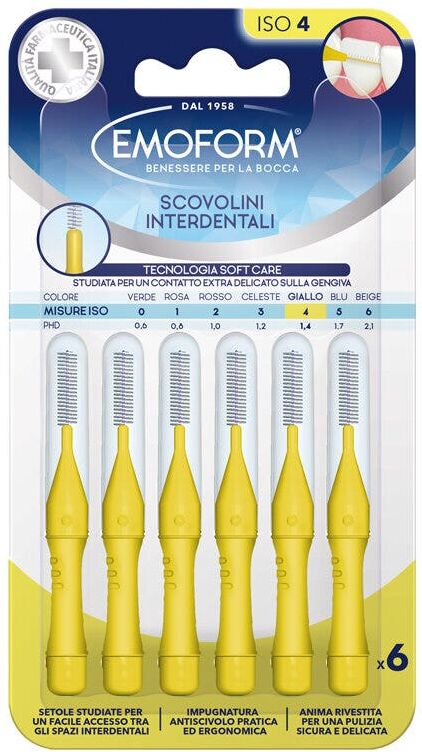 Emoform Scovolino Iso 4 Giallo 6 Pezzi
