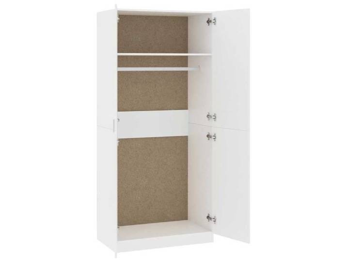 Maison Soldes Organisateur de garde-robe - Armoire de Chambre Blanc 90x52x200cm Bois d'ingénierie Moderne788567