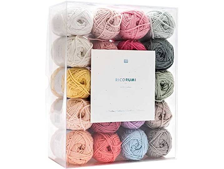 Rico Design RicoRumi Set Van 20 Pastel Met 20 Haakgarens In Delicate Pastelkleuren