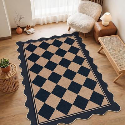 Garvee Modern Geometric Scalloped Easy Jute Area Rug