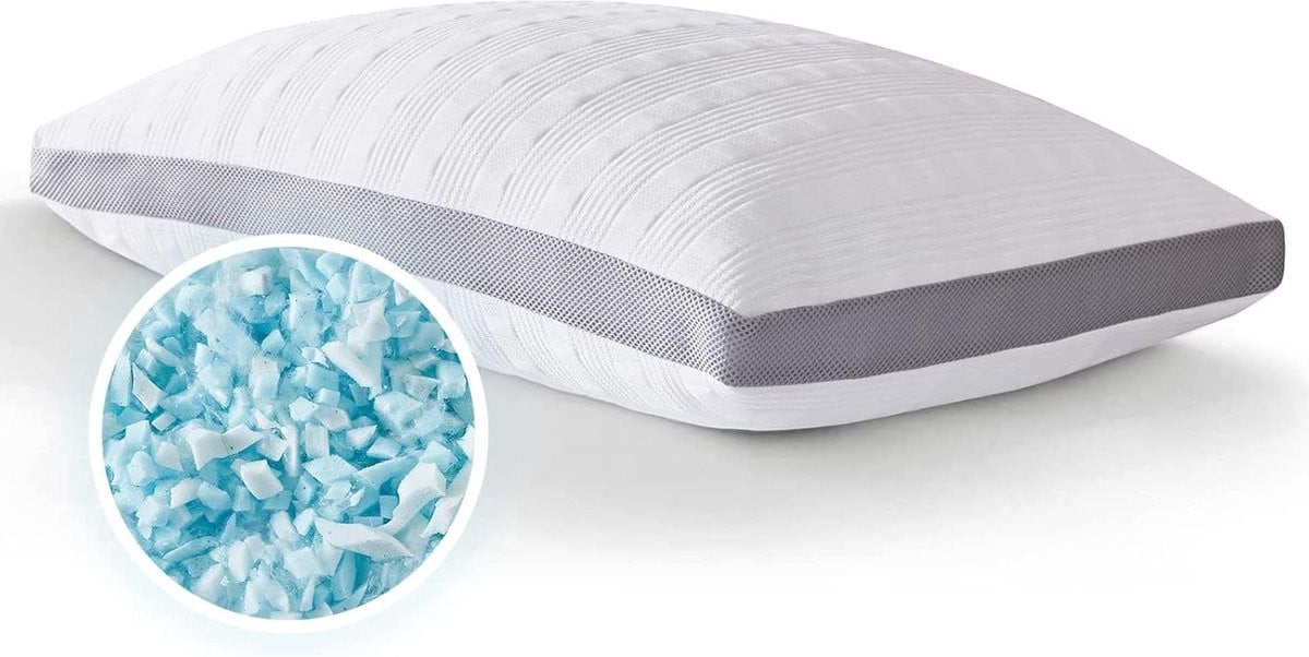 Wit Queen Size Traagschuim Kussen met Verstelbare Vulling