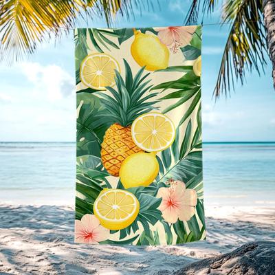 JML "Palm leaves Lemon Pineapple Dolphin Flamingo Conch Beach Towel 30"" X 60"""