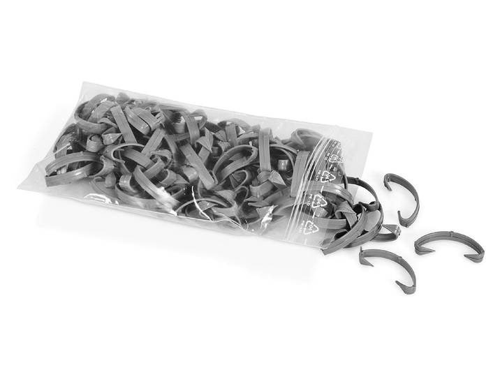 Befestigungs-Clips Grau für PE-Isolierschläuche