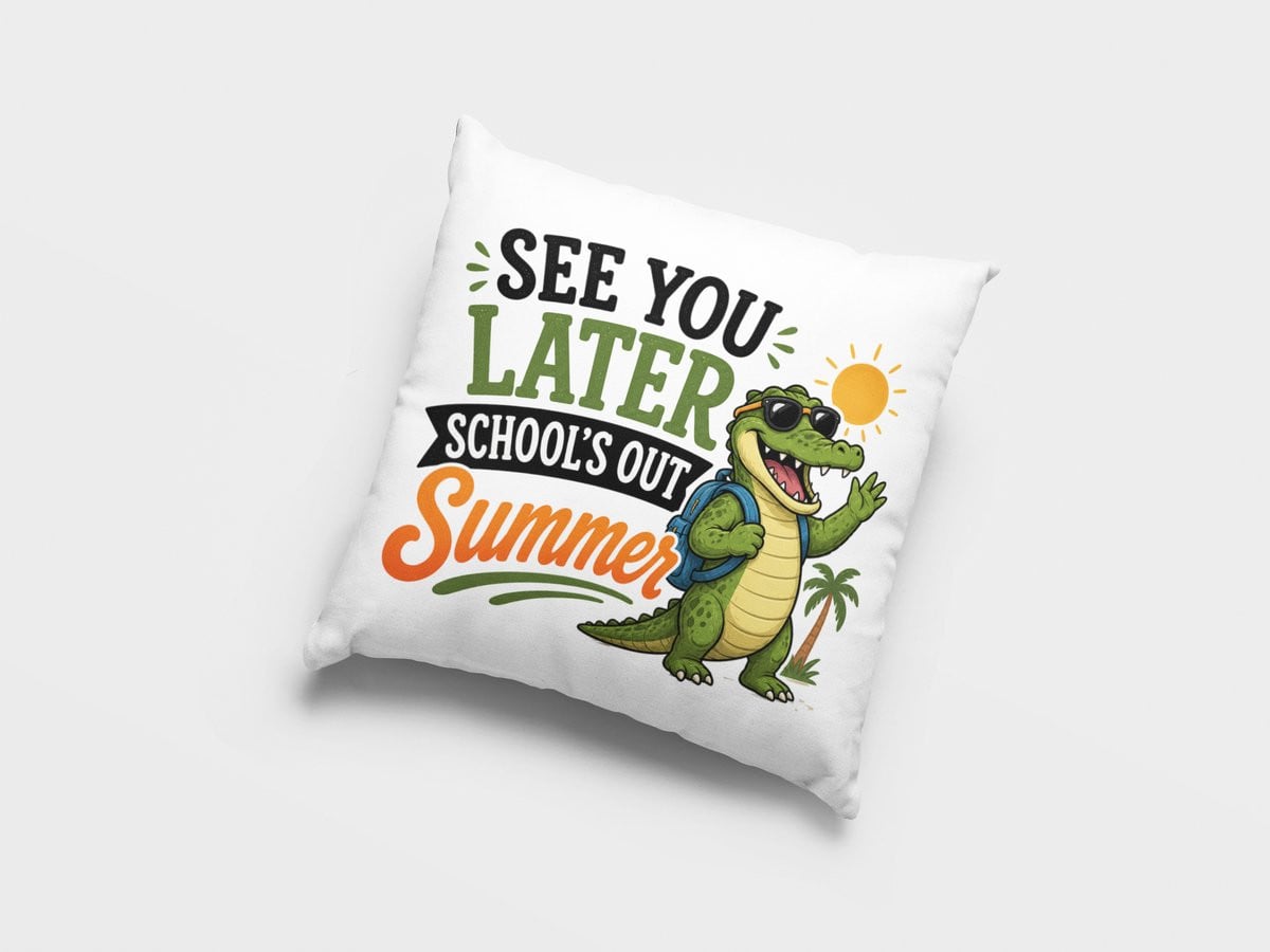 School Voorbij Alligator Sierkussen voor Kinderen en Studenten Decoratie