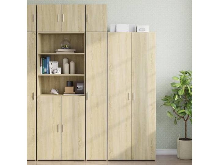 NEW 2026  Haut Armoire Classique Armoire de rangement pour salon mince chêne sonoma 30x42 5x225 cm L4141