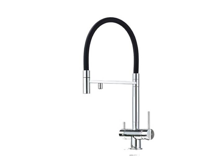 SWENEEN Wasserfilter Für Küchenarmatur, Doppelauslauf, Schwenkdesign, Einfache Installation, Für Reines Trinkwasser, Stilvoller Mischbatterie 1,