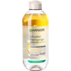 Garnier Mizellenwasser Reinigungswasser All-in-1 Waterproof, löst wasserfestes Make-up, für alle Hauttypen, 400 ml