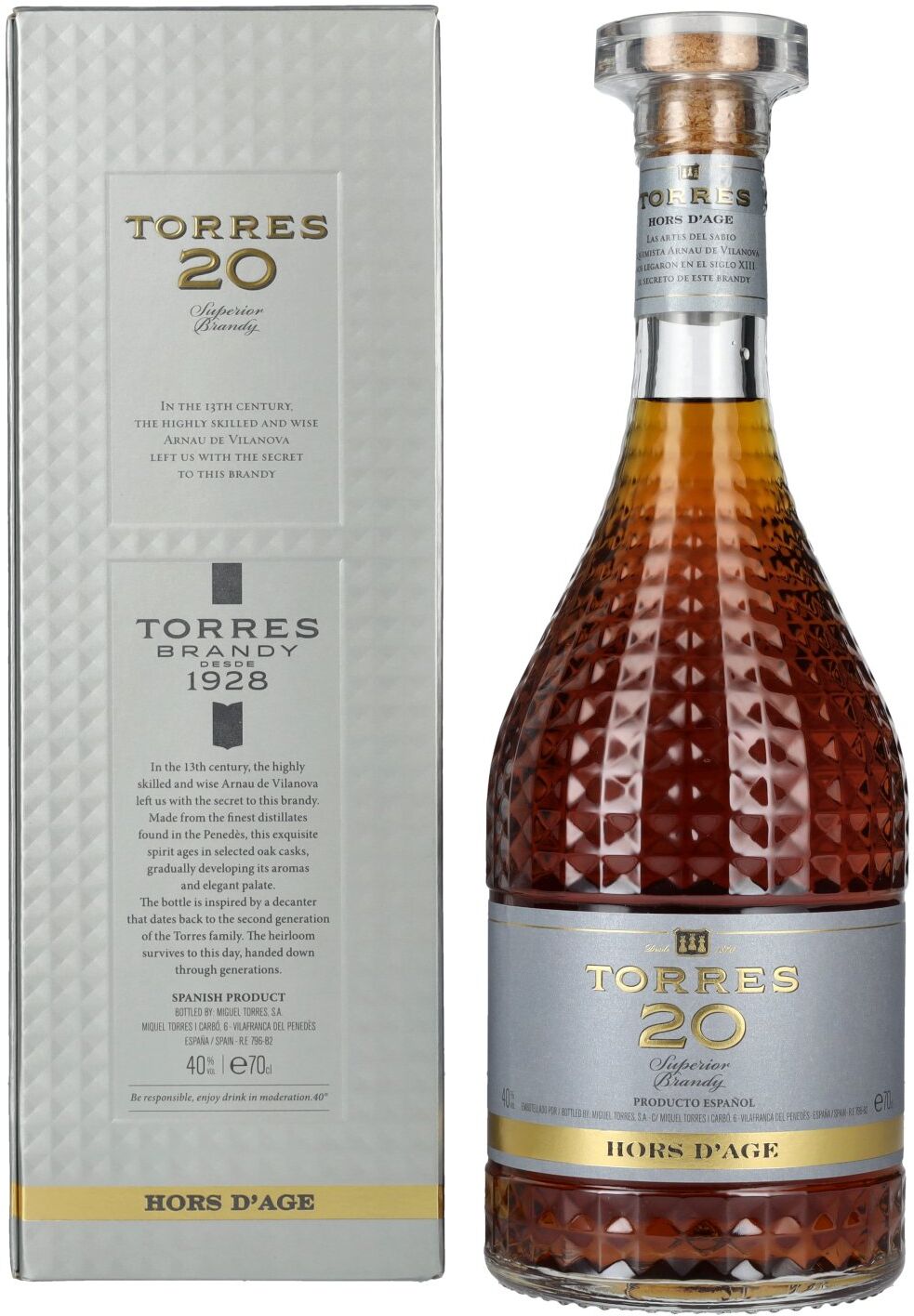 Torres 20 HORS D'AGE Superior Brandy 40% Vol. 0,7l in Geschenkbox