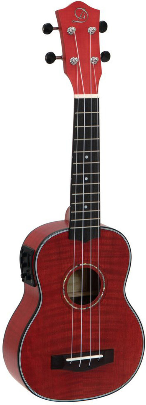 Dimavery Uk-100 Sopran-Ukulele, Flamed Red