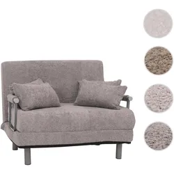 Schlafsessel HWC-K29, Klappsessel Schlafsofa Gästebett, Liegefläche 190x100cm, Stoff Bouclé (500g/m2) ~ dunkelgrau