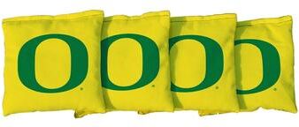 Skip's Garage Oregon Ducks Yellow Cornhole Bags