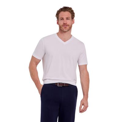 T-Shirt FALKE "Lyocell Balance", Herren, Gr. L, weiß (2000), Shirts T-Shirt