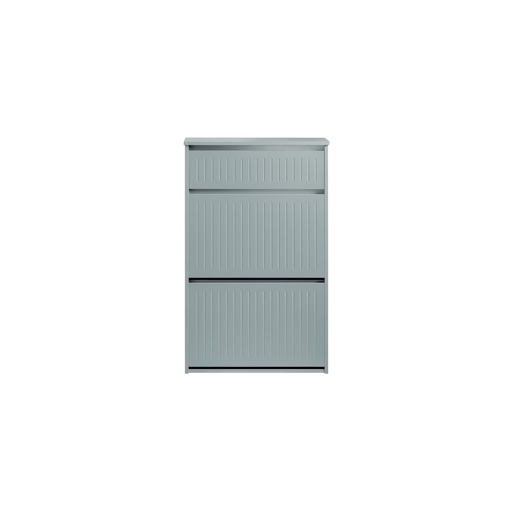 SoBuy Schuhschrank mit 1 Schublade Hellgrau 61x26x100cm Funktional