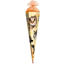 Roth Schultüte Katzenparty groß, 85 cm, eckig