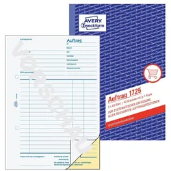 AVERY Zweckform Auftrag Formularbuch 1725 - 2 x 40 Blatt