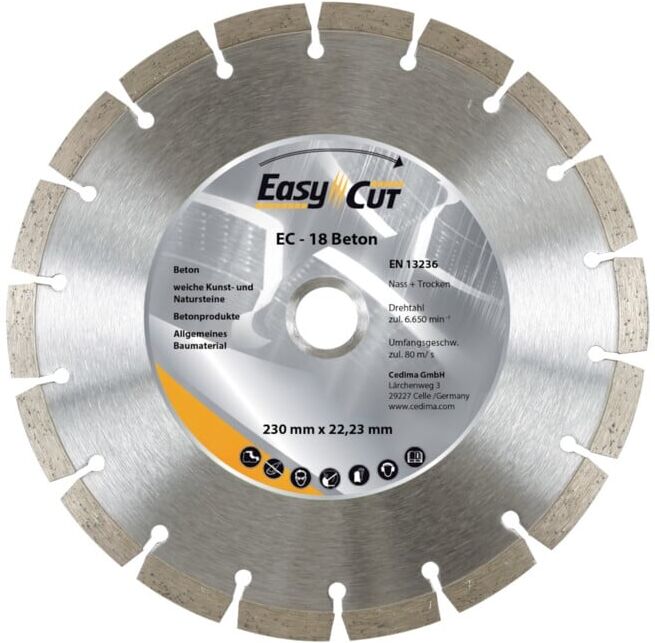 CEDIMA Disque de séparation diamant EC-18 115x1,9x10x22,23mm (10000795)