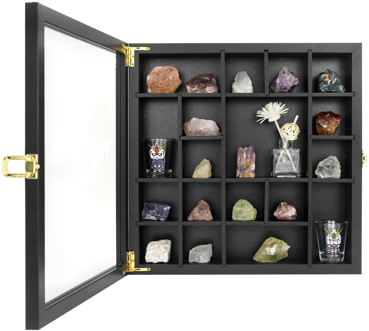 Omgoods Diepe Schaduwdoos Fotolijst 3D met Glazen Paneel, 35 x 35 cm