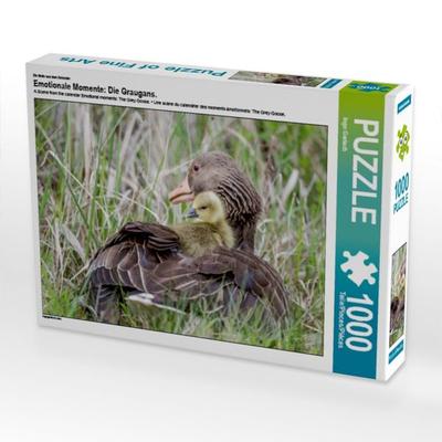 CALVENDO Puzzle Ein Motiv aus dem Kalender Emotionale Momente: Die Graugans. | 1000 Teile Lege-Größe 64x48cm Foto-Puzzle für glückliche Stunden