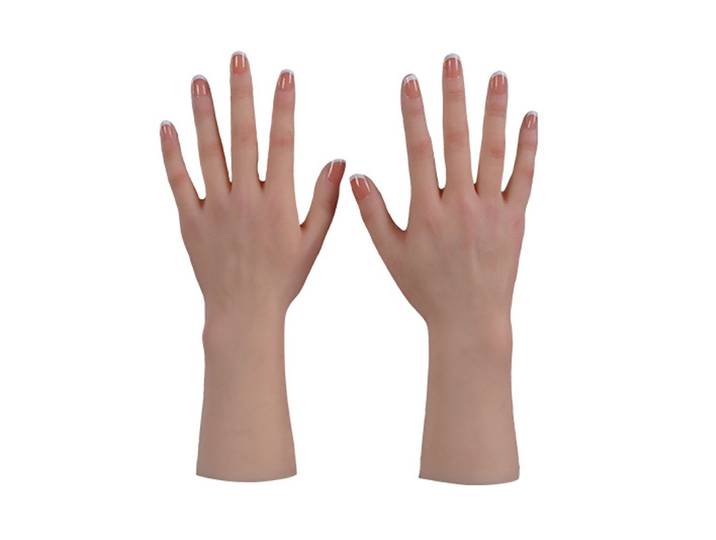 Faux prothèses de main en Silicone simulées, douces et durables pour les ampèges, propriété de scène, utilisation de rééducation cosmétique avec accessoires portables