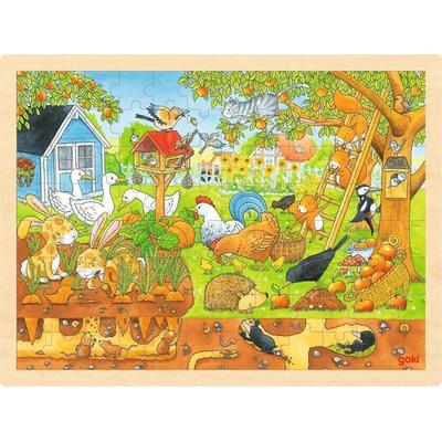 Einlegepuzzle Unser Garten über und unter der Erde