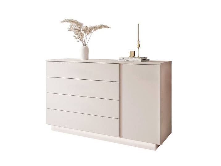 Lookway Kommode LINA KASCHMIR II 1D4S mit LED Beleuchtung, 138x84x40 cm