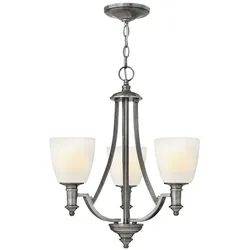 Kronleuchter Hängelampe Deckenleuchte Guss-Stahl Glas D 50,8 cm 5 Flammig