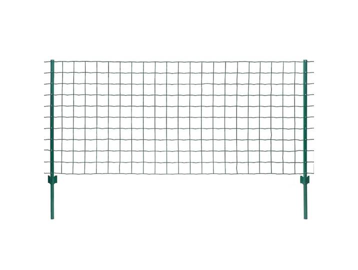 vidaXL Metallzaun Stahl 20/1 M Grün, Metall, 3x100 cm, Gartenzubehör