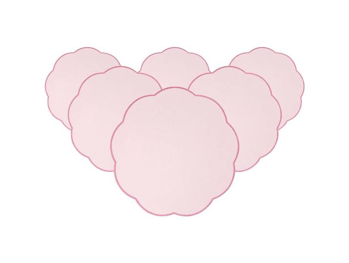 Platzset VILLEROY & BOCH Platzsets Fleur Accessoires ø 40 cm 6er Set rosa , rosa, B:40cm H:2mm L:40cm Ø:40cm, Platzsets, Platzset, waschbar bei 30 Grad C