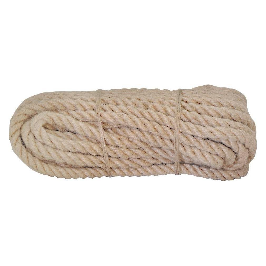 Linotech Juteseil tauwerk Jute Jutegedrehtes Seil Natürliche Segel Hersteller Dekorativ Langlebig 3-schäftig (50 m) (2594)