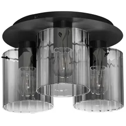 Nova Luce 9236203 MIRBI Deckenleuchte Schwarz/Rauch