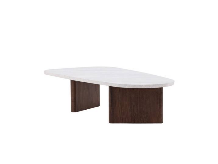 Venture Home Couchtisch, Sofatisch, MDF, oval, flach, großzügig, modern