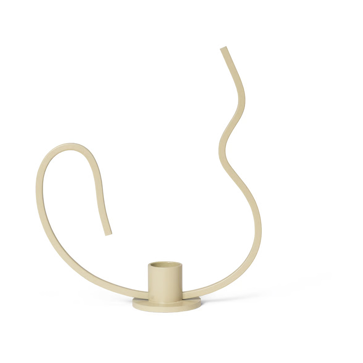 Ferm Living Valse kandelaar low Cashmere voor stompkaarsen