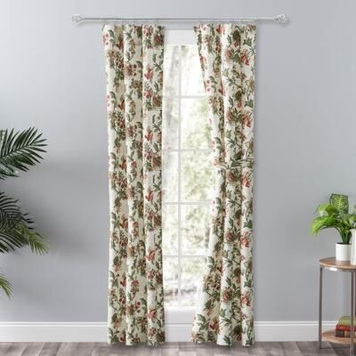 A. L. Ellis Inc Dorset Curtain Pair, 56 x 63, Crimson