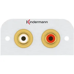Kindermann Audio L/R E. 7441-510 54x54 mit Kabelpeitsche (0.05 m, Cinch Kabel), Audiokabel
