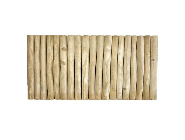 Tête de lit en rondins de bois teck beige 160x75cm