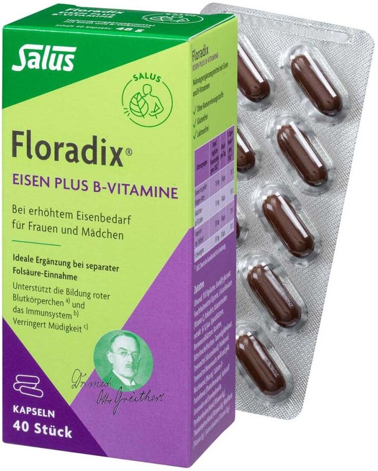 Floradix Eisen plus B Vitamine Kapseln