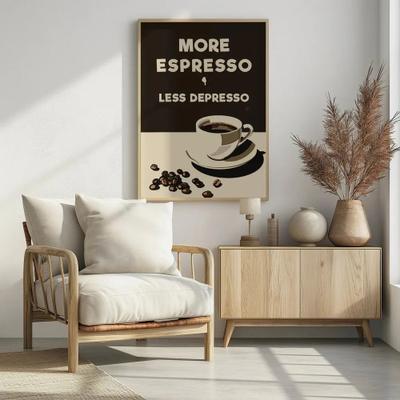 Uplift Treasures Retro Coffee Club Canvas Wall Art Poster 1 19.69 27.56in Unframed