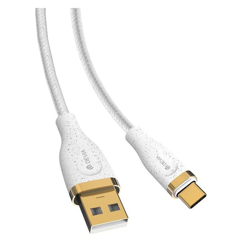 Devia cable Star EC311 USB - USB-C 1,5 m 2,4A white (1.50 m, 12 W) (6938595387623)